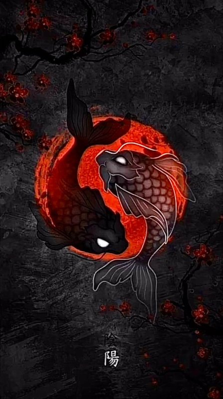 Рыбки кои Инь Янь