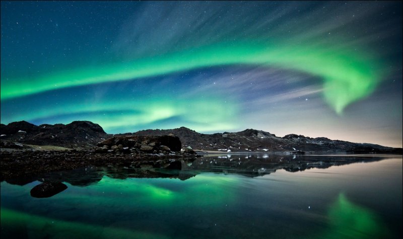 Полярное сияние Аврора бореалис