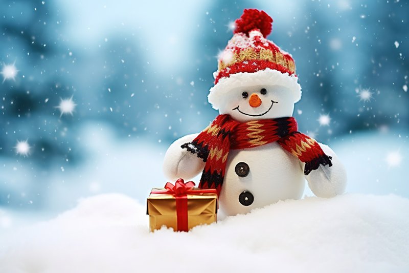 Коробка снежный день