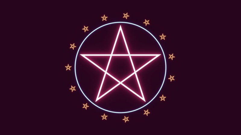 Пентаграмма семиконечная звезда