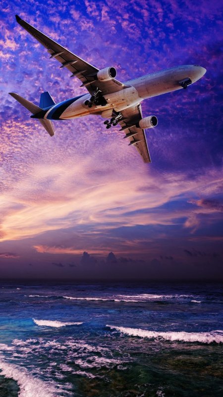 Самолёт на заставку телефона