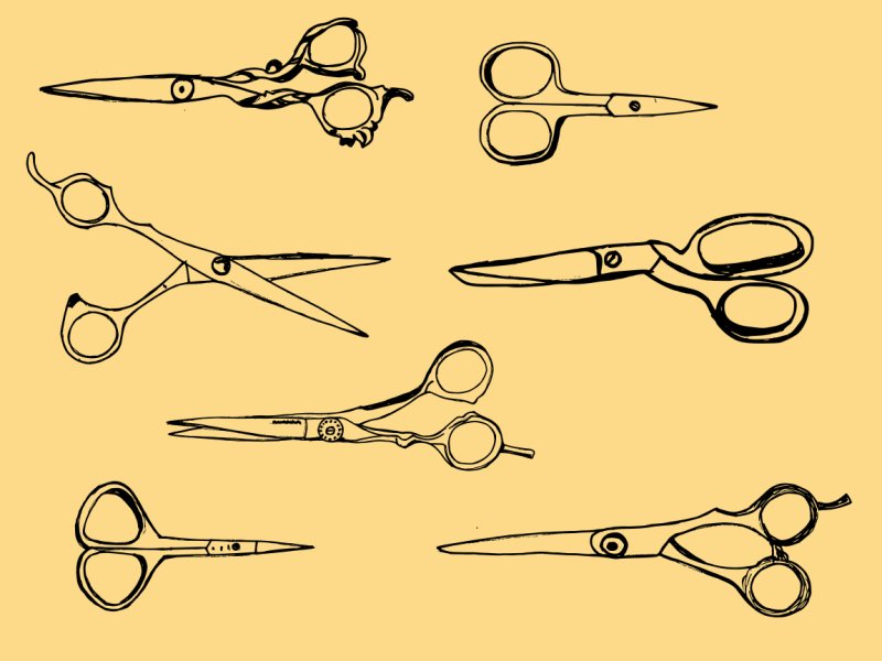 Ножницы нарисованные