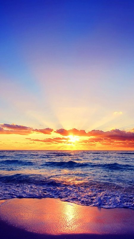 Закат на море