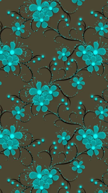 Цветы на бирюзовом фоне