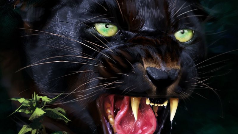 Пантера клыки