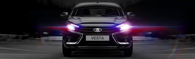 Лада Веста в темноте