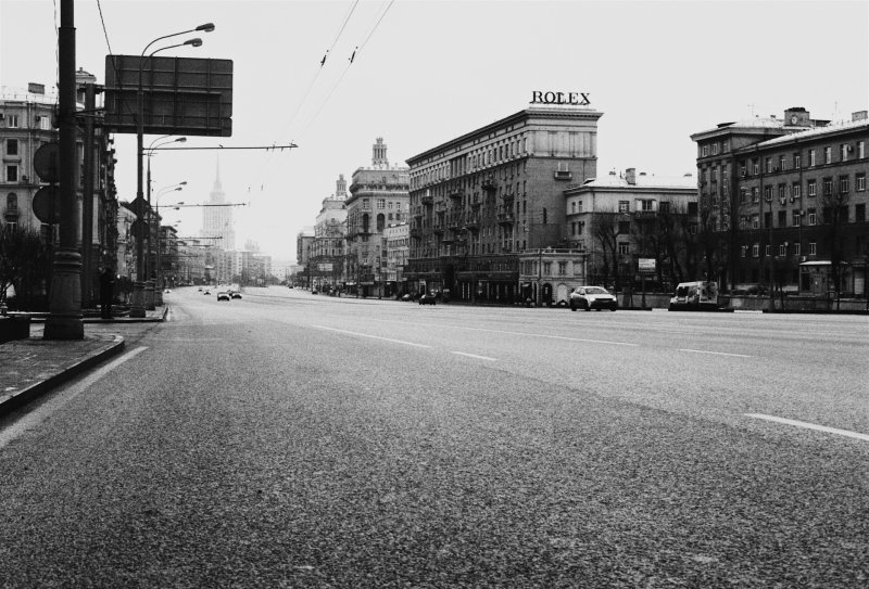 Пустые улицы Москвы