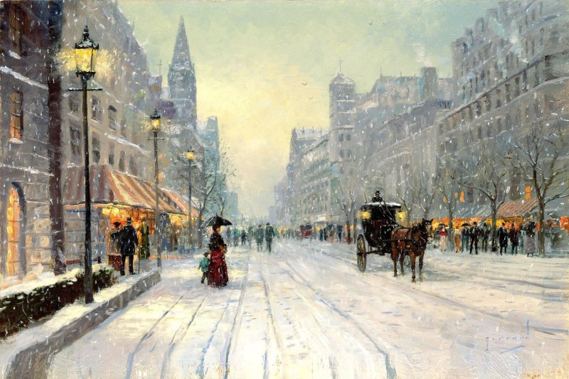 Кинкейд Томас картины города