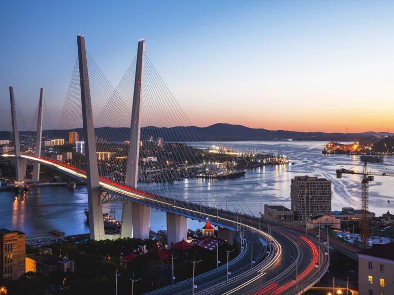 Вантовый мост Владивосток золотой Рог