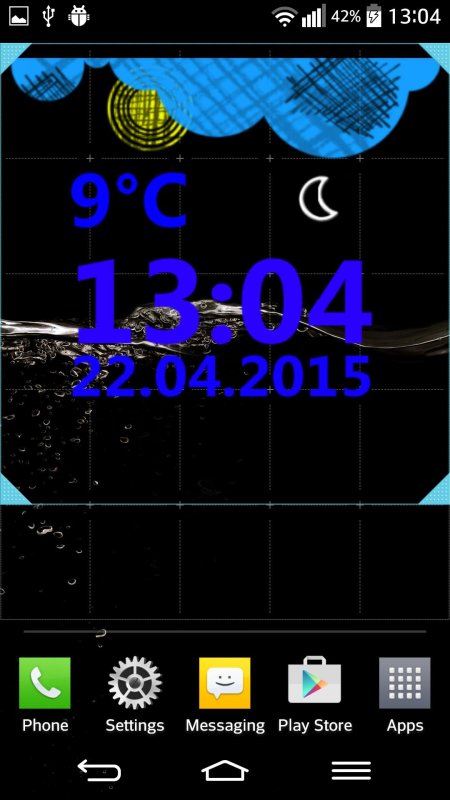 Виджет часов для андроид