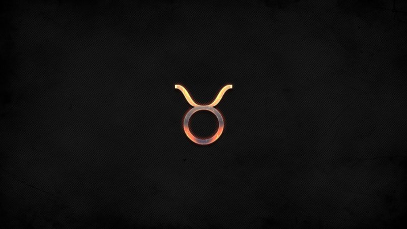 Знак тельца на темном фоне