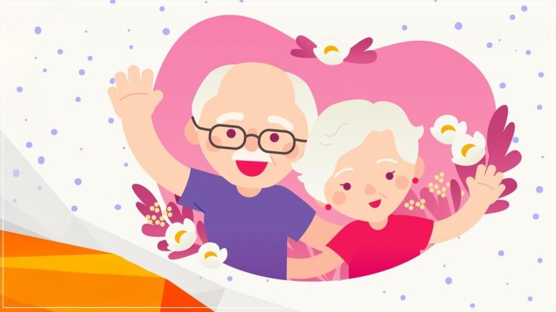 Открытка ко Дню пожилого человека