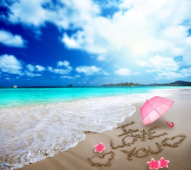 Красивый пляж