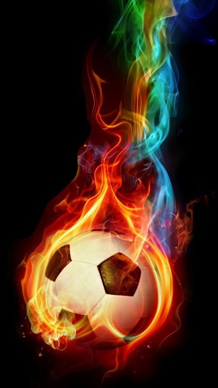 Огненный футбольный мяч