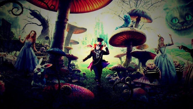 Алиса в Зазеркалье тим Бертон