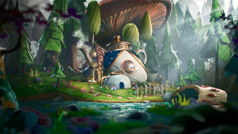 Сказочный фон Алиса в стране чудес