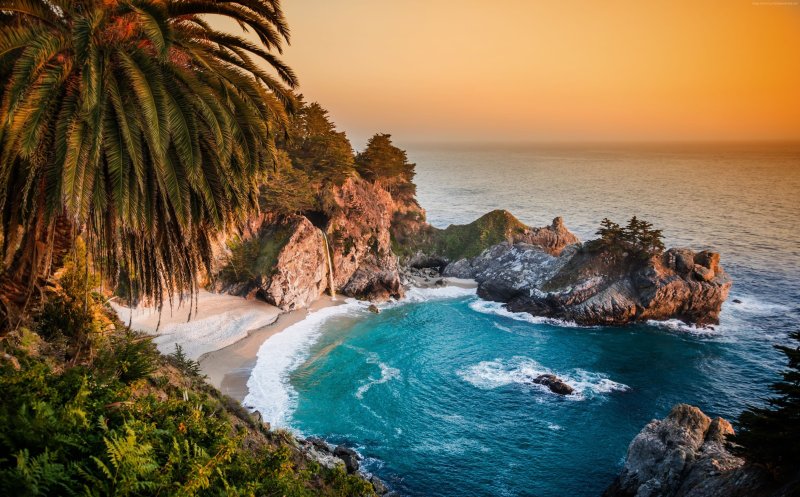 Калифорния водопад MCWAY Falls