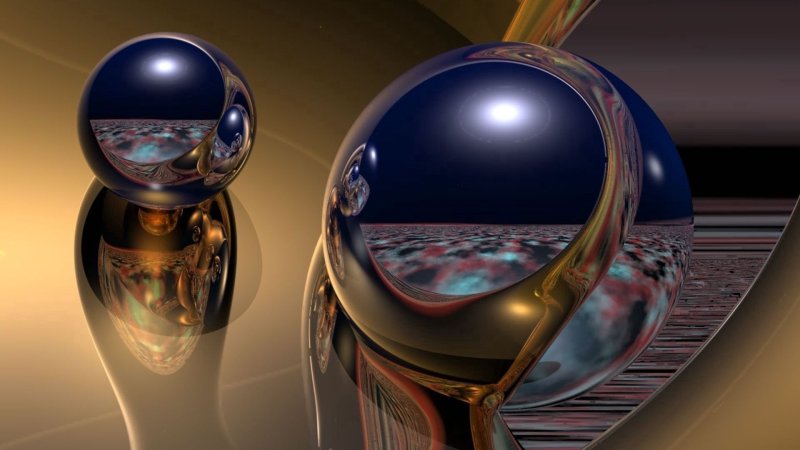 Отражение в зеркальном шаре