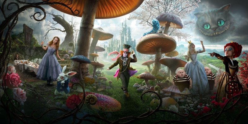 Алиса в Зазеркалье тим Бертон