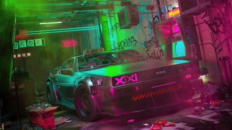 Cyberpunk 2077 машина 4k