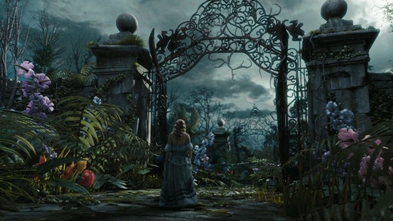 Алиса в стране чудес тим Бертон пейзажи