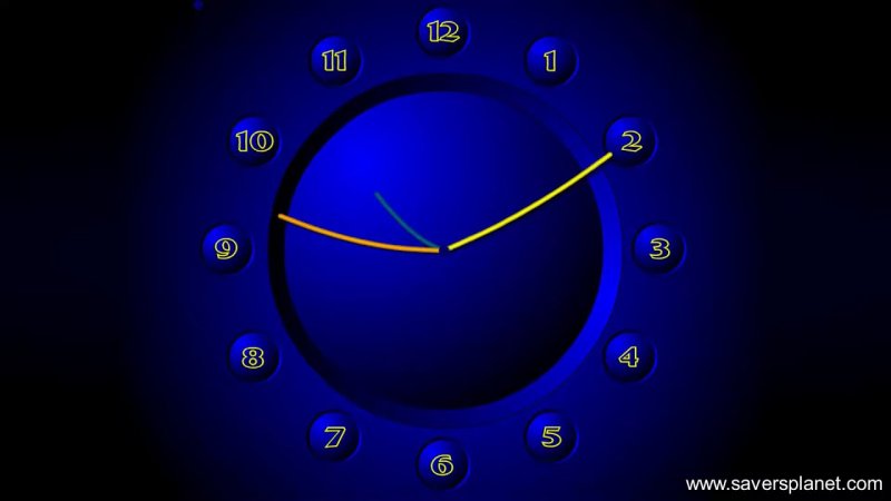 Аналоговые часы на экран