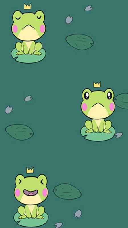 Фон с мультяшными лягушками