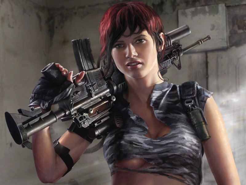 Александра Крофт снайперша