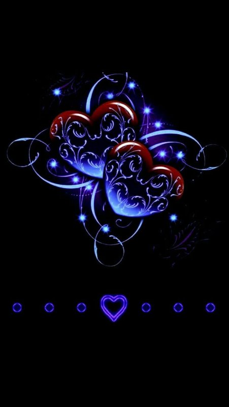 Красивый темный фон с сердцами