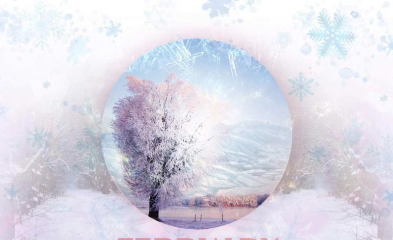 Фон февраль для календаря