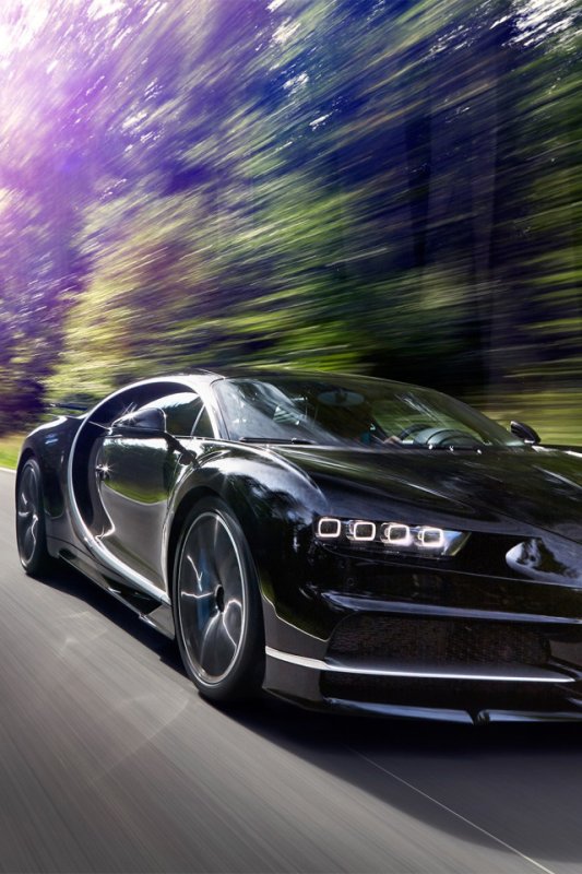 Бугатти Шерон вертикально