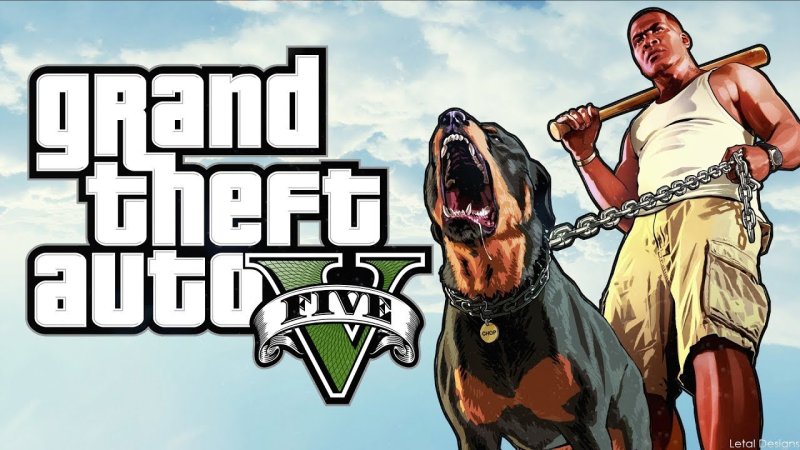 GTA 5 Франклин с собакой