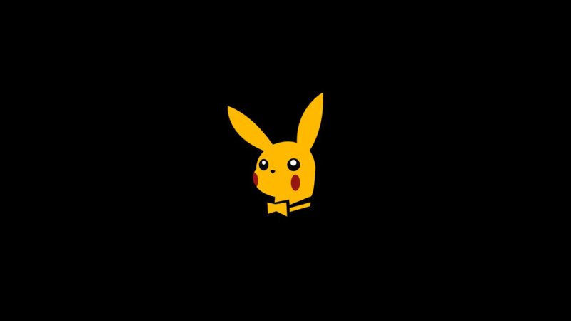 Пикачу на темном фоне