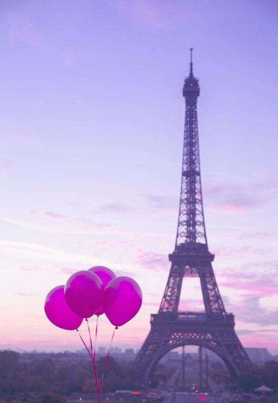 Париж фиолетовый