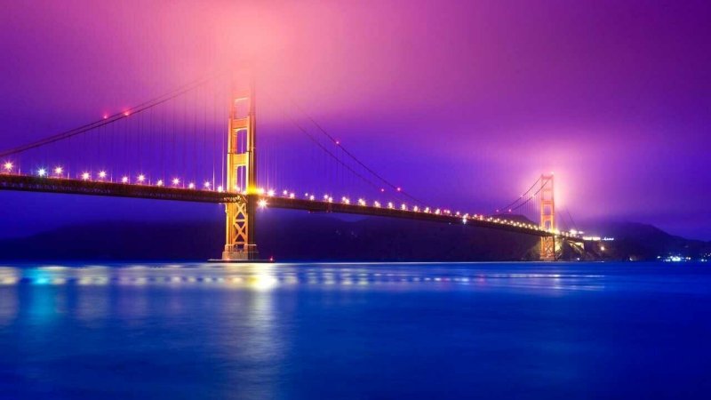 Ночной Сан Франциско Голден гейт