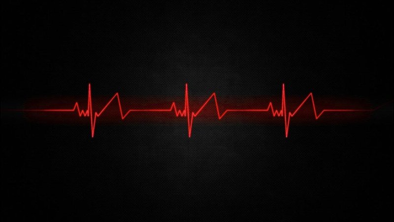 Пульс на черном фоне