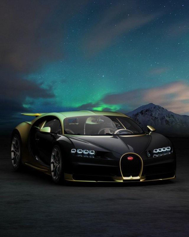 Bugatti Chiron Золотая