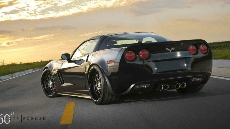 Chevrolet Corvette c6 z06 вид сзади
