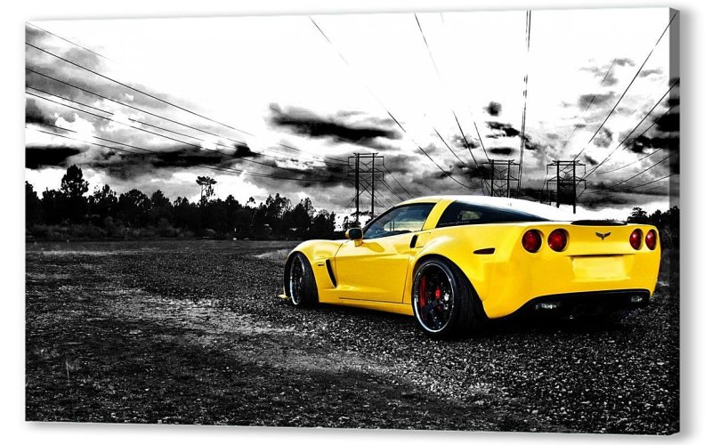 Шевроле Корвет желтый