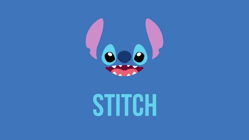 Стич картинки на чёрном фоне