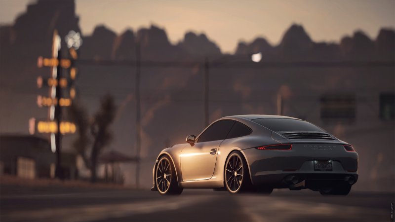 Порше 911 неон