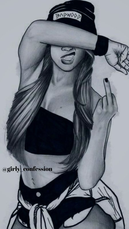 Картинка девушка нарисованная