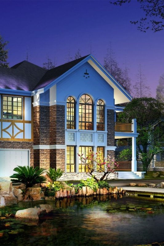 Красивый двухэтажный домик