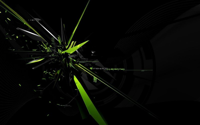 Темно зеленая абстракция