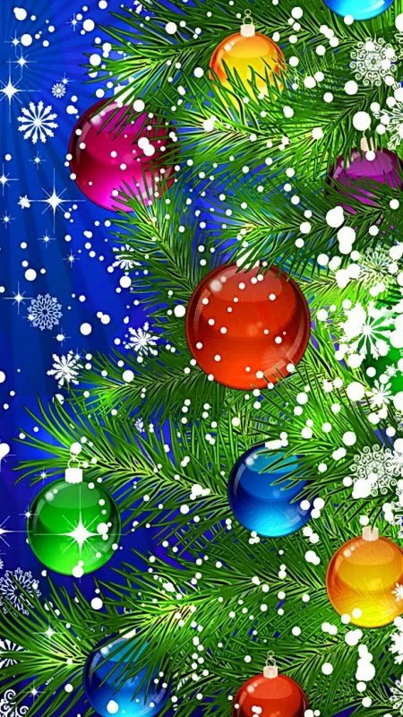 Новогодние обои на телефон