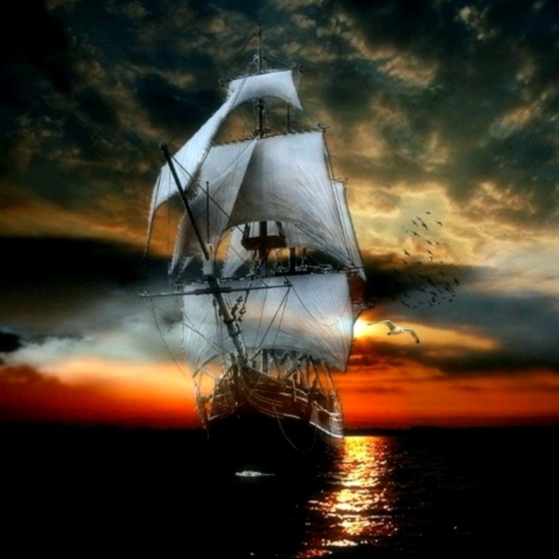 Красивый корабль