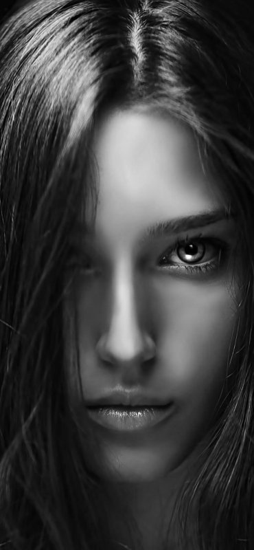 Красивое лицо девушки