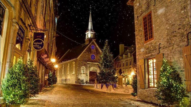 Рождественская деревня Канада Квебек