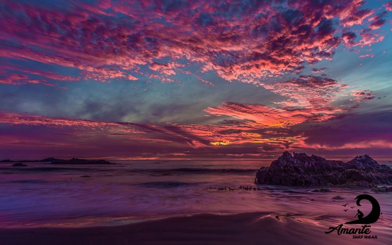 Закат на море