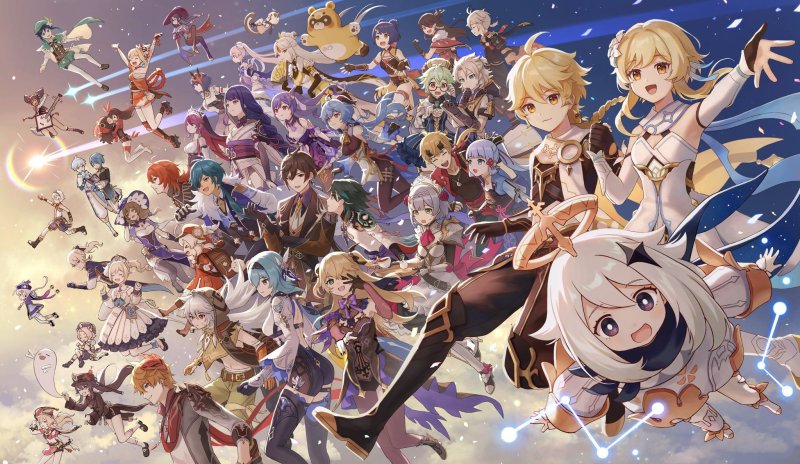 Геншин Импакт персонажи арт